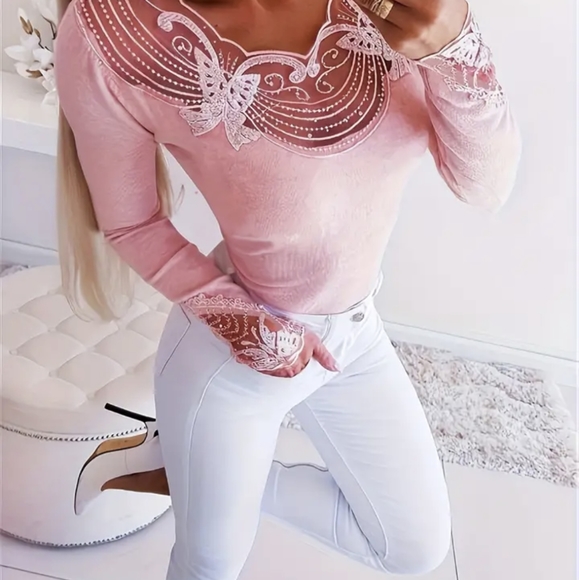 Lace Trim Top - Picture 5 of 7